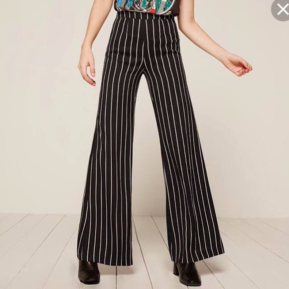 Reformation Pants - Reformation black and beige high waisted pants